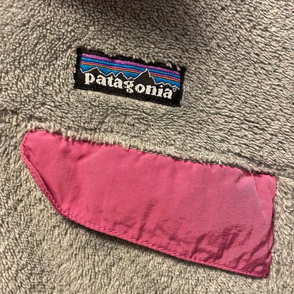 Patagonia Half Snap Fleece Pullover Sweatshirt Gray Pink Medium - Picture 2 of 5